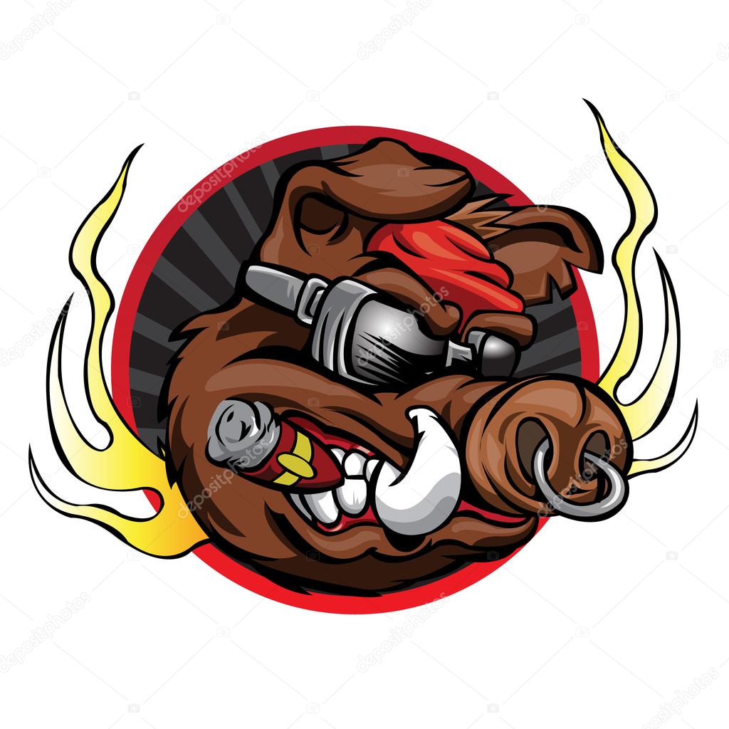 boar head for sport team mascot