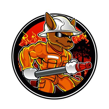 Kanguru itfaiyeci orman yangın söndürür