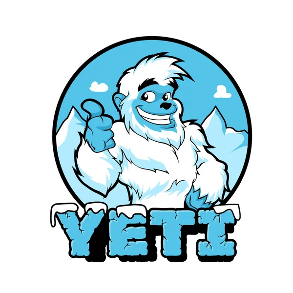 Sorrindo desenho animado yeti — Vetor de Stock