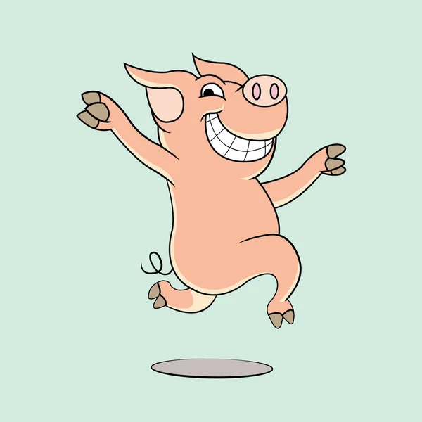 Pig pork pink vector — Stock Vector