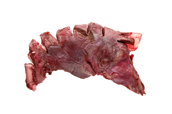 Raw Fresh Deer Ribs Isolated White Background — Stock Photo, Image