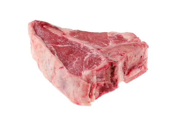 Steak Cru Porterhouse Viande Bœuf Qualité Supérieure Isolée Sur Fond — Photo