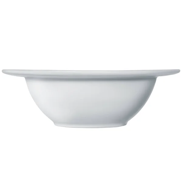 Deep White Ceramic Bowl Wide Border — Stock Photo, Image