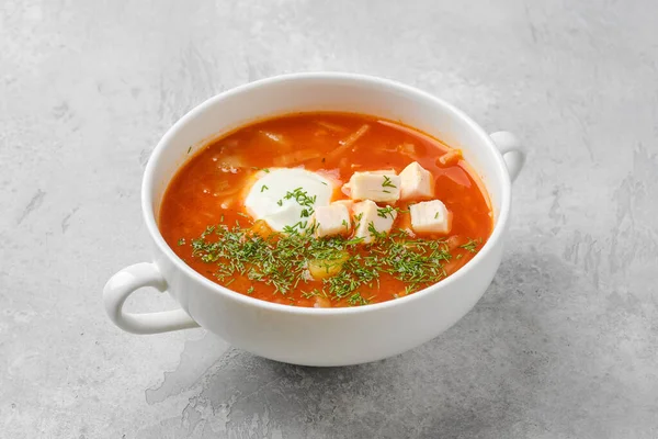 닭고기와 신크림을 곁들인 토마토 — 스톡 사진