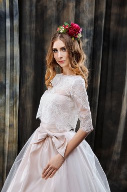 güzel gelin gelinlik portresi