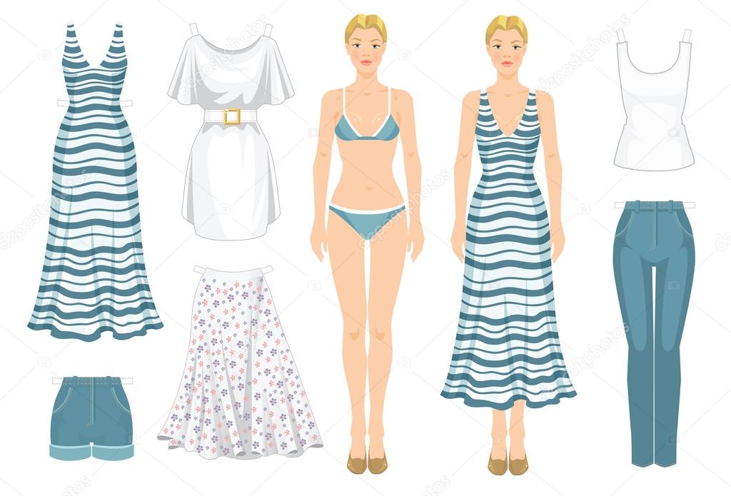 paper doll with dress