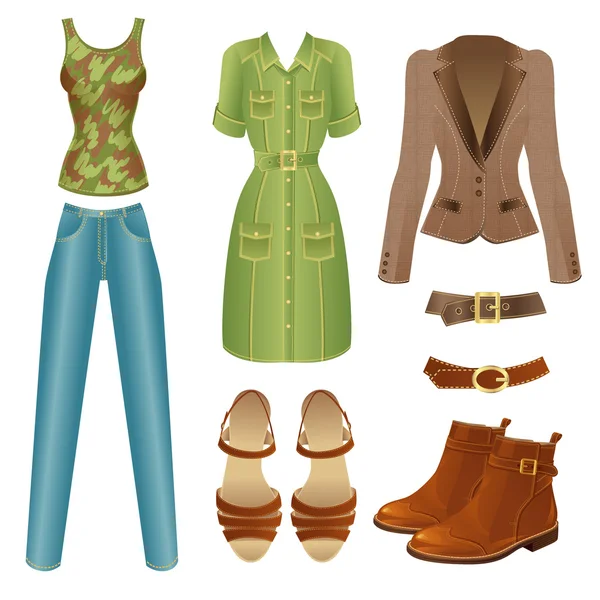 Clothes for weekend Royalty Free Stock Vectors
