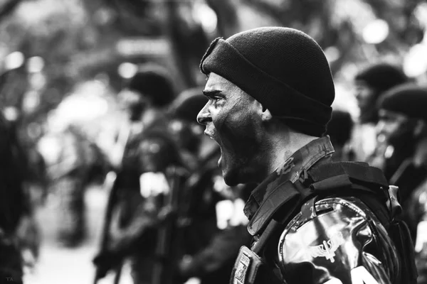 Salvador Bahia Brasil September 2016 Parade Militer Untuk Menghormati Kemerdekaan — Stok Foto