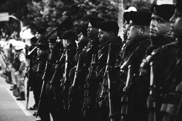 Salvador Bahia Brasil September 2016 Parade Militer Untuk Menghormati Kemerdekaan — Stok Foto