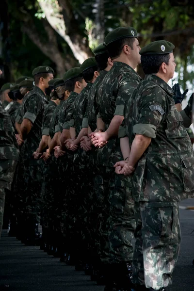 Salvador Bahía Brasil Septiembre 2016 Desfile Militar Honor Independencia Brasil — Foto de Stock