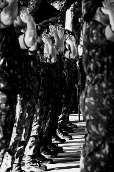 Salvador Bahia Brazil September 2016 Military Parade Honor Brazil Independence — Stock Photo, Image