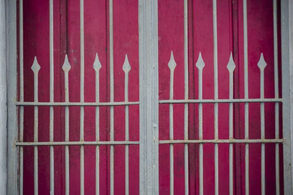 Antike Türdetails Farbe Mit Schatten Eisen Zement Holz Pelourinho Salvador — Stockfoto