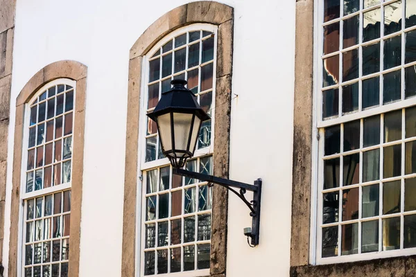 Detalhes Velhos Janela Cor Pelourinho Salvador Bahia Brasil — Fotografia de Stock