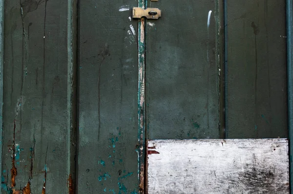 Cadeado Ferro Antigo Fechando Uma Porta Madeira Janela Cores Pelourinho — Fotografia de Stock