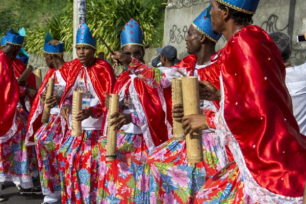 Salvador Bahia Brazylia Stycznia 2016 Demonstracja Kulturalna Caminhada Raizes Różnymi — Zdjęcie stockowe