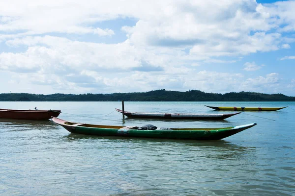 Кандейас Бахия Бразилия Октября 2015 Года Рыболовные Каноэ Якоре Реке — стоковое фото