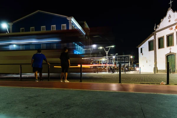 Salvador Bahia Brasilien Mai 2021 Langsame Bewegung Des Autoverkehrs Der — Stockfoto