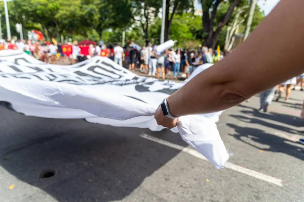 Salvador Bahia Brasil Maio 2021 Protestos Contra Governo Presidente Jair — Fotografia de Stock