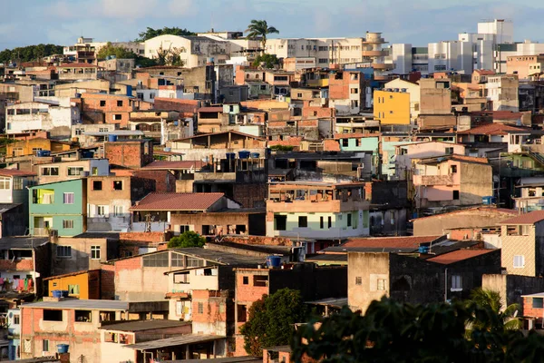 Salvador Bahía Brasil Marzo 2014 Vista Las Casas Populares Construidas —  Fotos de Stock