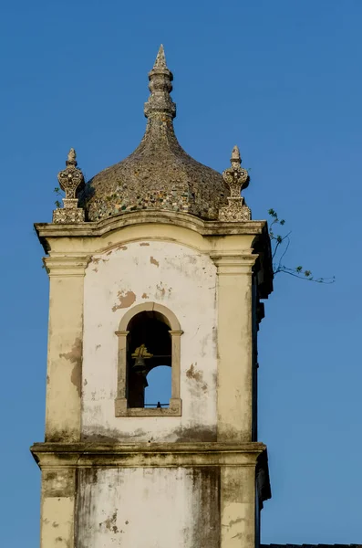 stock image Salvador, Bahia, Brazil - October 29, 2015: View of the tower of the Church of Rosario dos Pretos in Pelourinho.