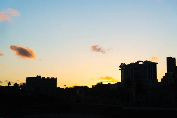 Salvador Bahia Brazil June 2021 Beautiful Colorful Sunset Clouds Rio — Stock Photo, Image