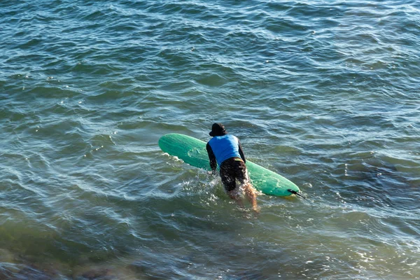 Salvador Bahia Brasilien Juni 2021 Surfer Strand Von Farol Barra — Stockfoto