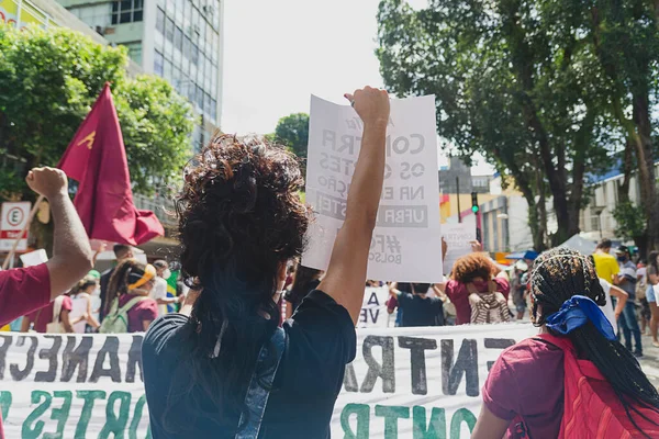 Salvador Bahia Brasil Maio 2021 Protestos Contra Governo Presidente Jair — Fotografia de Stock