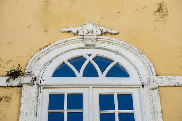 Detalhes Velhos Janela Cor Pelourinho Salvador Bahia Brasil — Fotografia de Stock