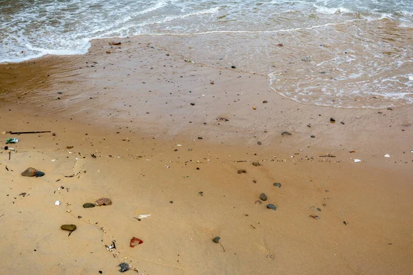 Wellen Umspülen Den Sand Strand Von Ponta Humaita Salvador Bahia — Stockfoto