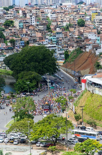 Salvador Bahia Brasil Julio 2014 Fiesta Popular Con Mucha Gente —  Fotos de Stock