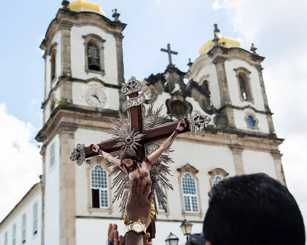 Salvador Bahia Brezilya Aralık 2018 Senhor Bonfim Kilisesi Nde Yılın — Stok fotoğraf