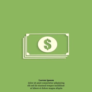 Doları banknot para simgesi