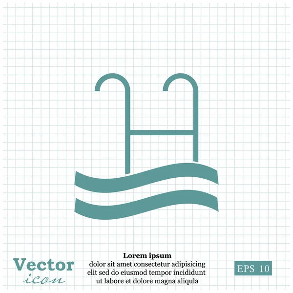 Icône de piscine — Image vectorielle