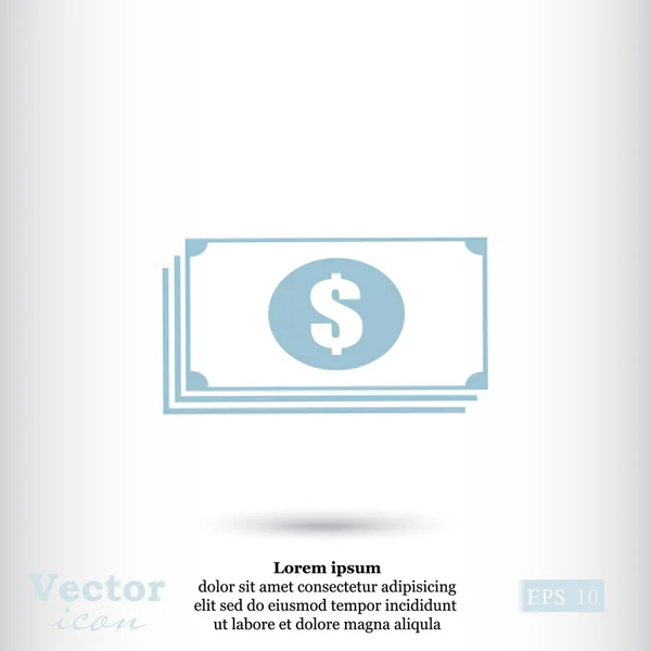 Dollar banknotes money icon — Stock Vector