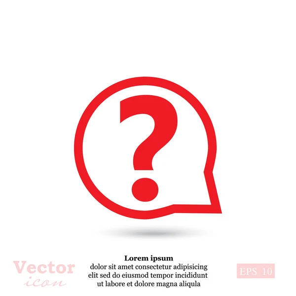 Question mark in bubble icon — Stock Vector