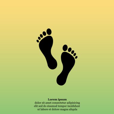 insan fooprints simgesi