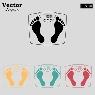 Elektronik Terazi ve ayak izleri simgesi