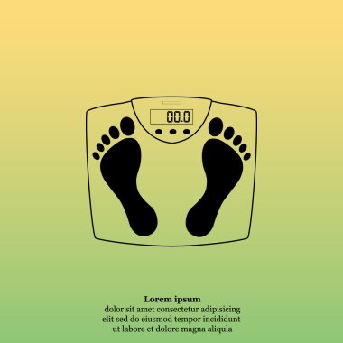Elektronik Terazi ve ayak izleri simgesi