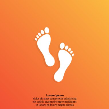 insan fooprints simgesi