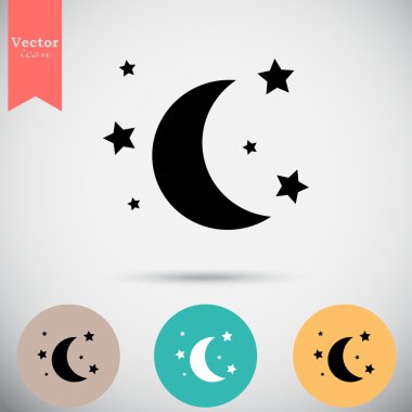 ay ve yıldız Icons set