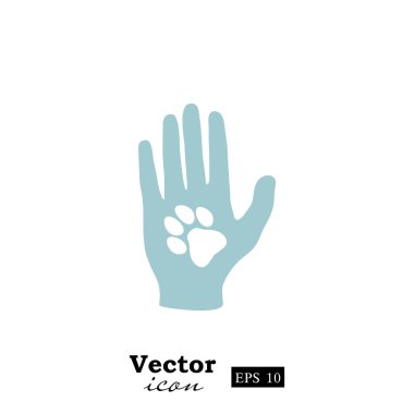 hayvan pençe simgesi olan insan eli
