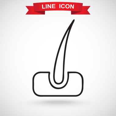 insan saçı simgesi