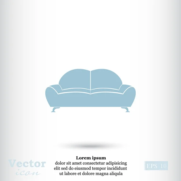 Ícone de mobiliário de sofá — Vetor de Stock