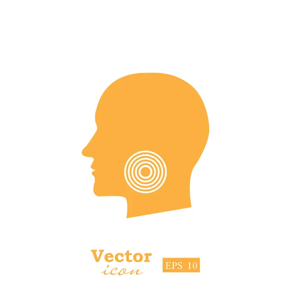Ont i halsen-ikonen — Stock vektor