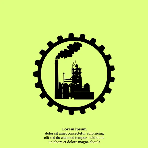 Icona della fabbrica industriale — Vettoriale Stock