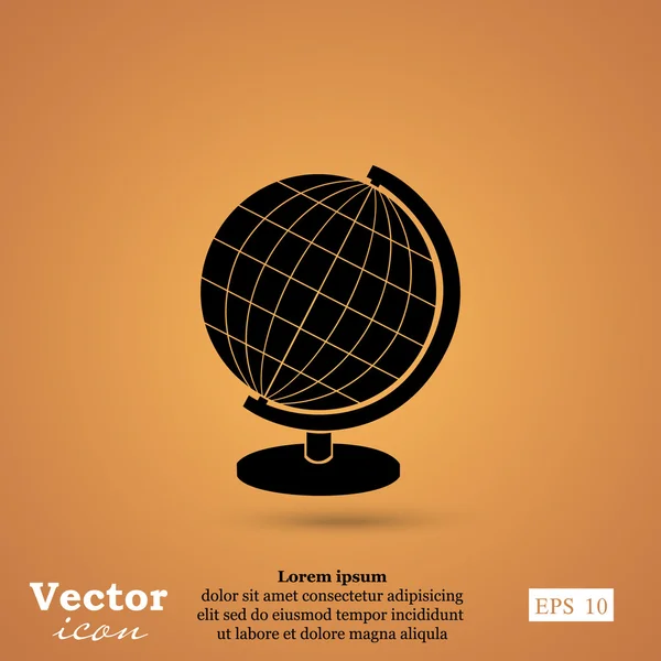 Globo geográfico Icono — Vector de stock