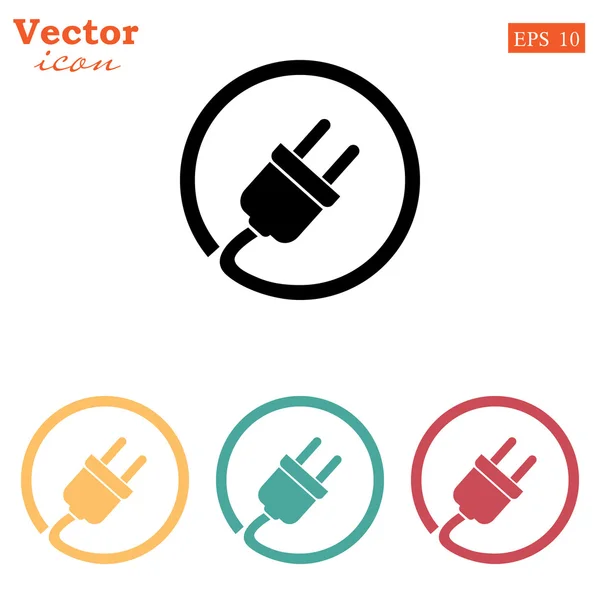 Conjunto de ícones plugue elétrico — Vetor de Stock