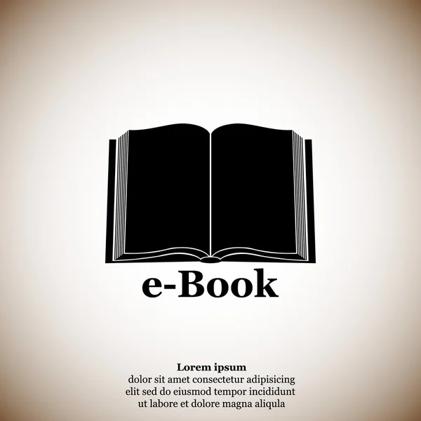 Icône du livre électronique — Image vectorielle