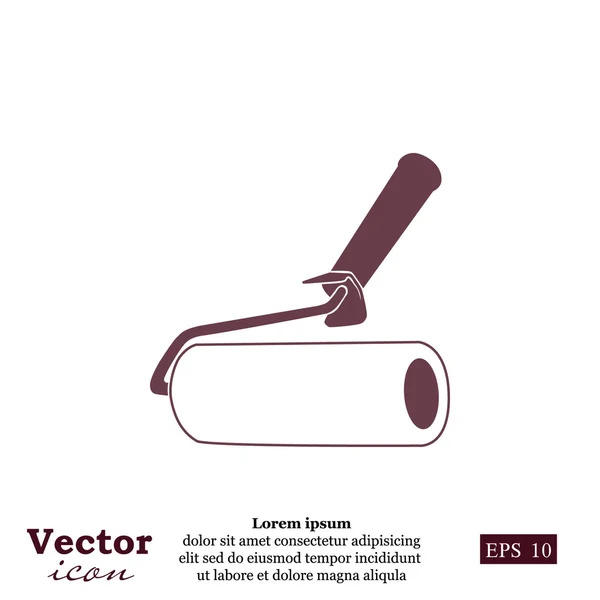 Icono de rodillo de pintura — Vector de stock