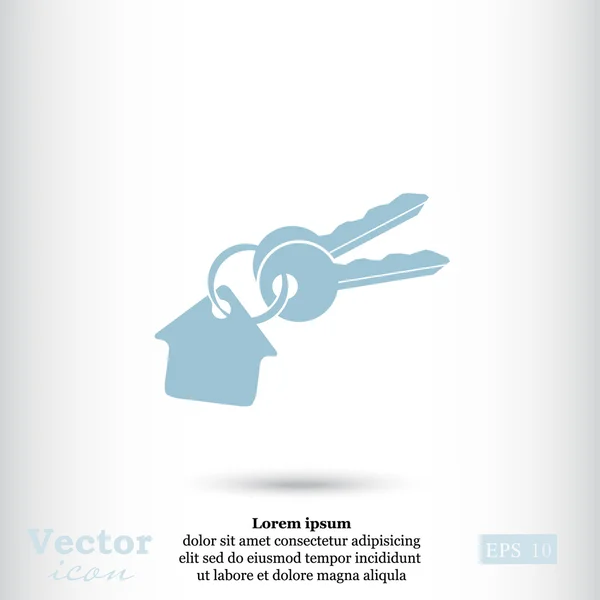 Claves de la casa icono — Vector de stock